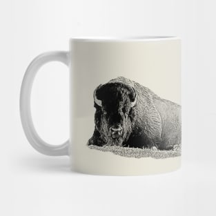 Lying bison Mug